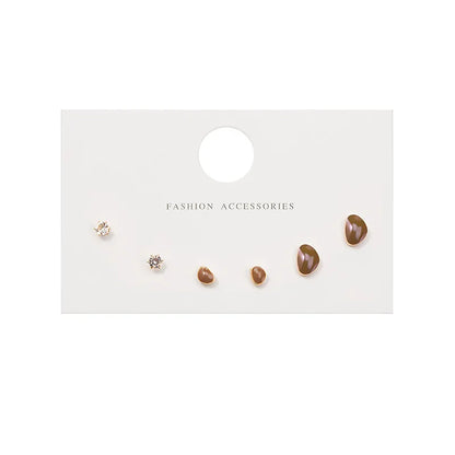 S925 Silver Stud Earrings Set - Simple Cute Mini Earrings for Women Girls Exquisite Jewelry Gift Wholesale