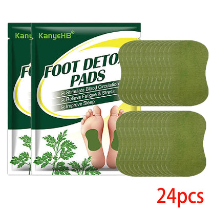 Detox Foot Patches – 12/24PCS Natural Herbal Pads with Wormwood & Artemisia for Toxin Cleansing, Stress Relief & Better Sleep