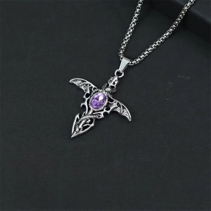 European & American Retro Gothic Cross Necklace – Unisex Hip-Hop Fashion Pendant for Men & Women, Street Style Trendsetter Jewelry Accessory