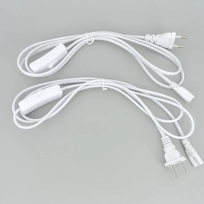 2/3 Pin AC Switch Cable – ON/OFF Power Extension Wire for T5/T8 LED Tube Lighting with EU/US Plug Connector