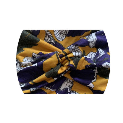 Wide Stretch Printed Sports Headband – 18cm Athletic Sweatband & Hairband