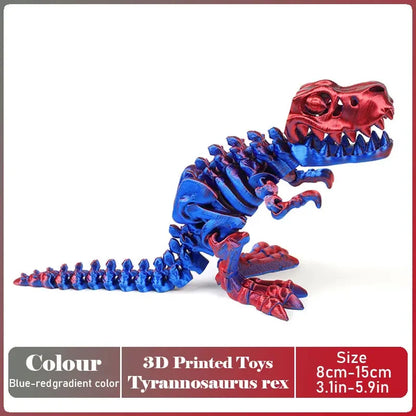 3D Printed Tyrannosaurus Rex Model - Realistic Jointed Movable Dinosaur Figure Toy & Desktop Decoration Gift