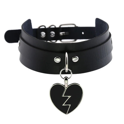Harajuku Cosplay Rivet Star Punk Rock Gothic Collar — Sexy PU Leather Heart Cross Spike Choker Jewelry for Women