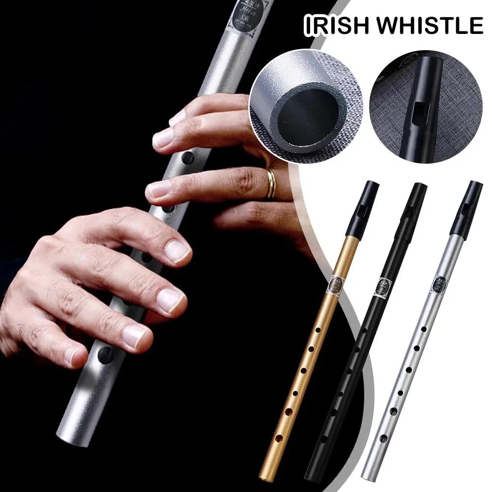 Irish Tin Whistle – Key of C/D Penny Whistle, Easy-to-Learn Classical Instrument for Beginners
