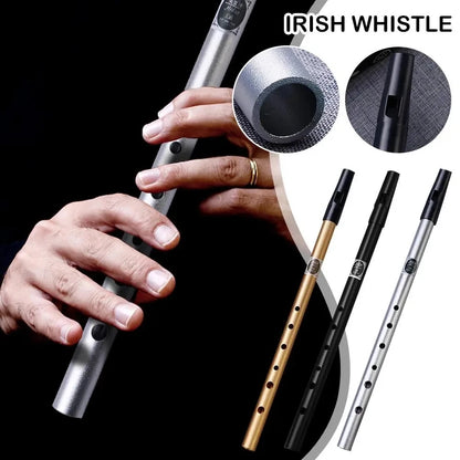 Irish Tin Whistle – Key of C/D Penny Whistle, Easy-to-Learn Classical Instrument for Beginners