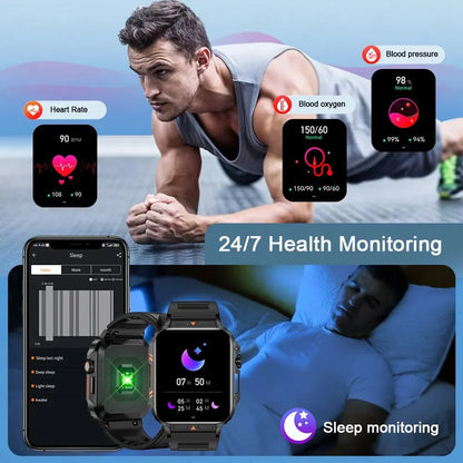 LIGE Smartwatch – 1.95 Inch Screen, Health Monitoring, IP68 Waterproof, Sport & Fitness Smart Watch for Men & Women ( Reloj Hombre )