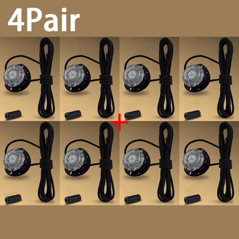 Swivel Buckle No-Tie Shoelaces - Automatic Elastic Laces for Kids & Adults, 1–2 Pair Shoe Accessories