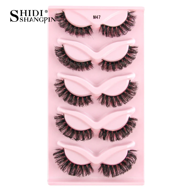 SHIDISHANGPIN 3D Half Cat Eye Lashes – Natural Winged Fox Faux Mink Eyelashes for Makeup