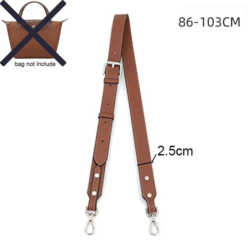 Leather Shoulder Strap for Longchamp Terra Bag - No-Punch Replacement Handle Strap Accessory