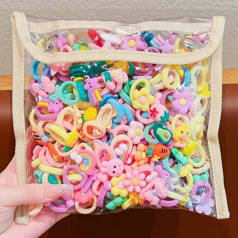Children’s Hair Tie Rubber Bands - Gentle Elastic Hair Bands for Baby Girls and Little Girls
