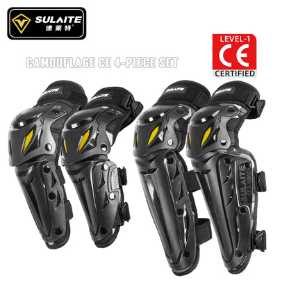 Motocross Knee Pads Protection Gear - Motorcycle Knee and Elbow Guards for Off Road Racing MTB Riding Safety