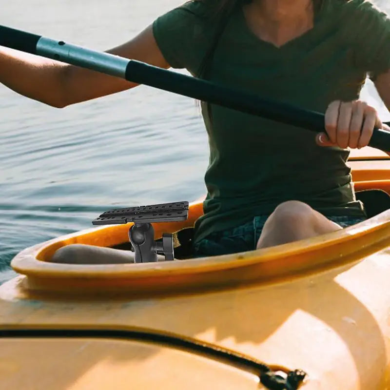 Universal Fish Finder Mounting Plate – 360° Swivel Stand Base for Kayaks & Boats
