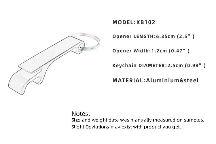 100pcs Custom Aluminum Can Opener Keychain — Portable Promotional Giveaway with Logo for Restaurants