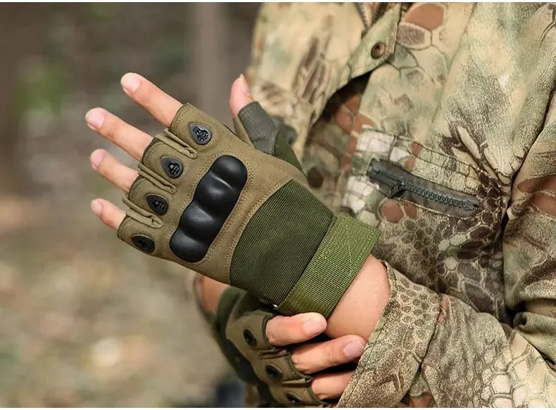 Fitness Anti-Slip Cycling Gloves – Wear-Resistant Tactical Sports & Climbing Half Finger Gloves for Outdoor Use