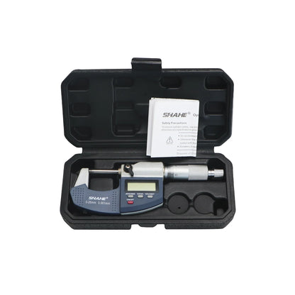 SHAHE 0.001mm Electronic Outside Micrometer — 0-25mm Digital Caliper Gauge for Precision Measurement