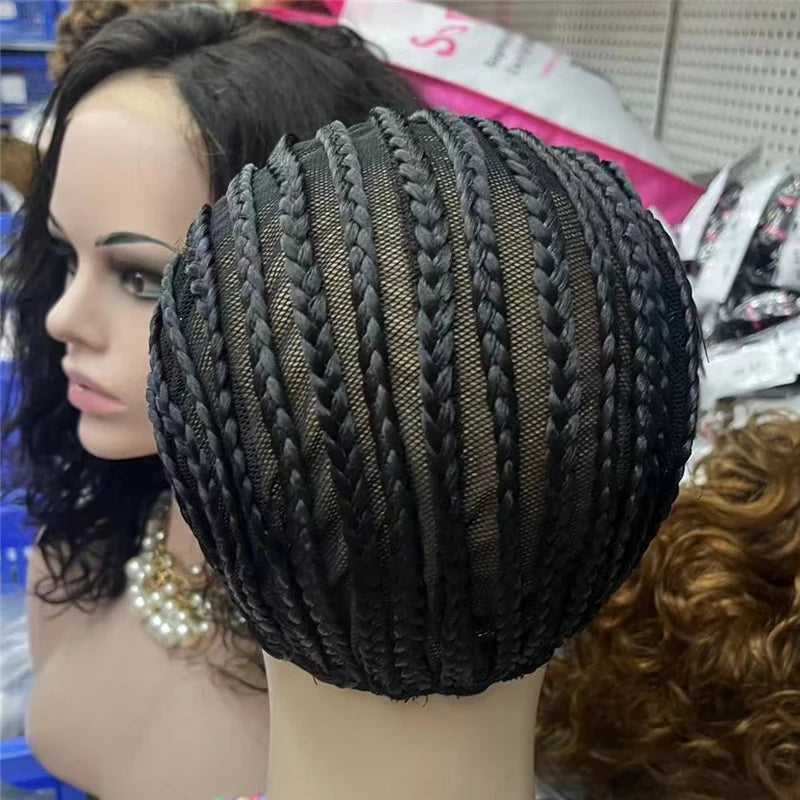 Braided Wig Cap - Breathable Cornrow Cap for Crochet Braids, Sew-In Weaves, Ponytail & Cosplay Wigs