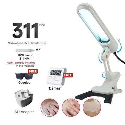 311nm UVB Phototherapy Lamp – Narrow Band UV Light Therapy Device for Vitiligo & Psoriasis Skin Treatment Instrument