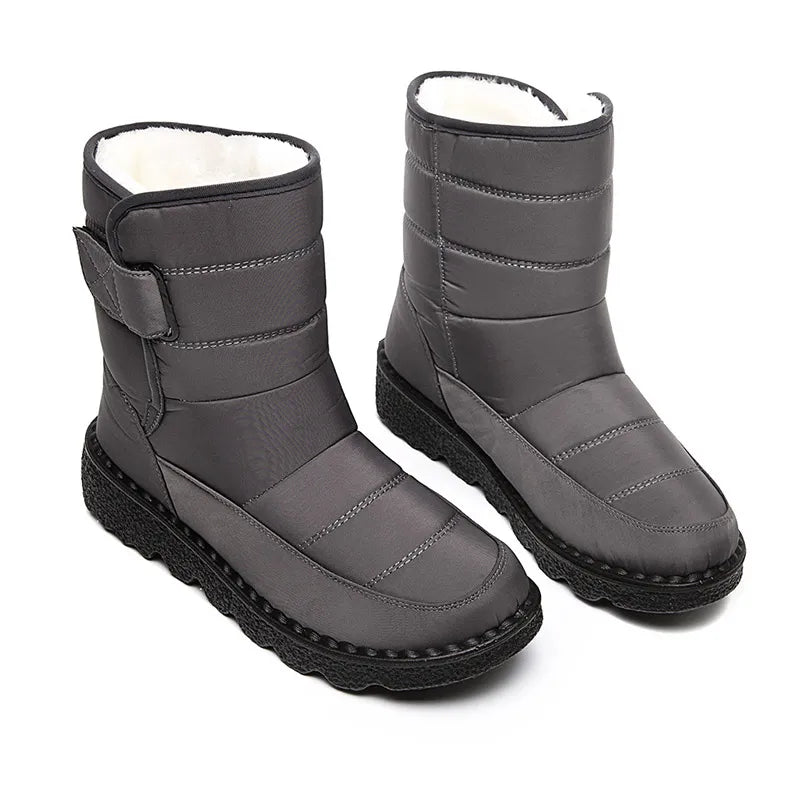 2024 Women's Winter Snow Boots – Waterproof, Warm Fur Ankle Boots in Korean Style
