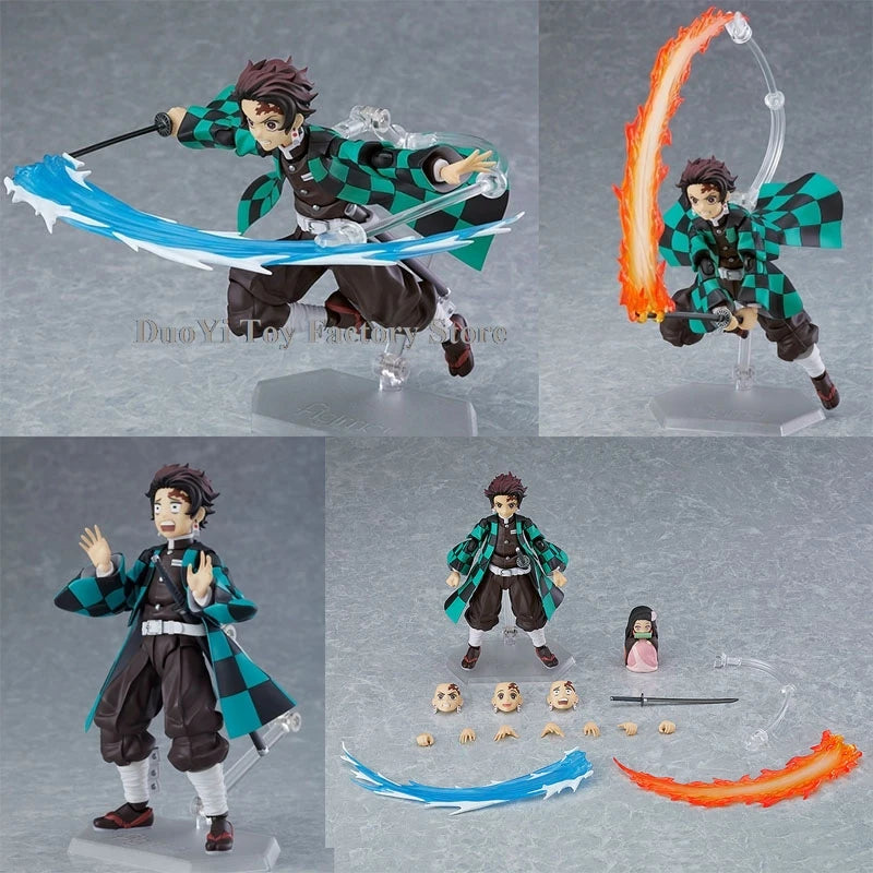 Figma Demon Slayer Action Figures – Rengoku, Tanjirou, Nezuko & Zenitsu Kimetsu no Yaiba Toys