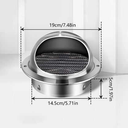 Stainless Steel Wall & Ceiling Air Vent Cover – Waterproof Exhaust Grille for Heating & Cooling