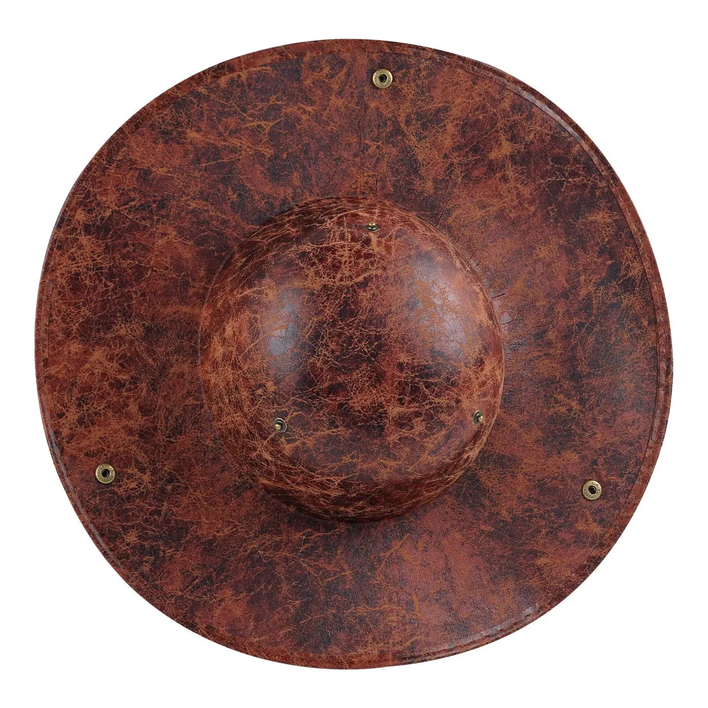 Brown Faux Leather Triangle Pirate Hat – Adult Cosplay Costume Accessory