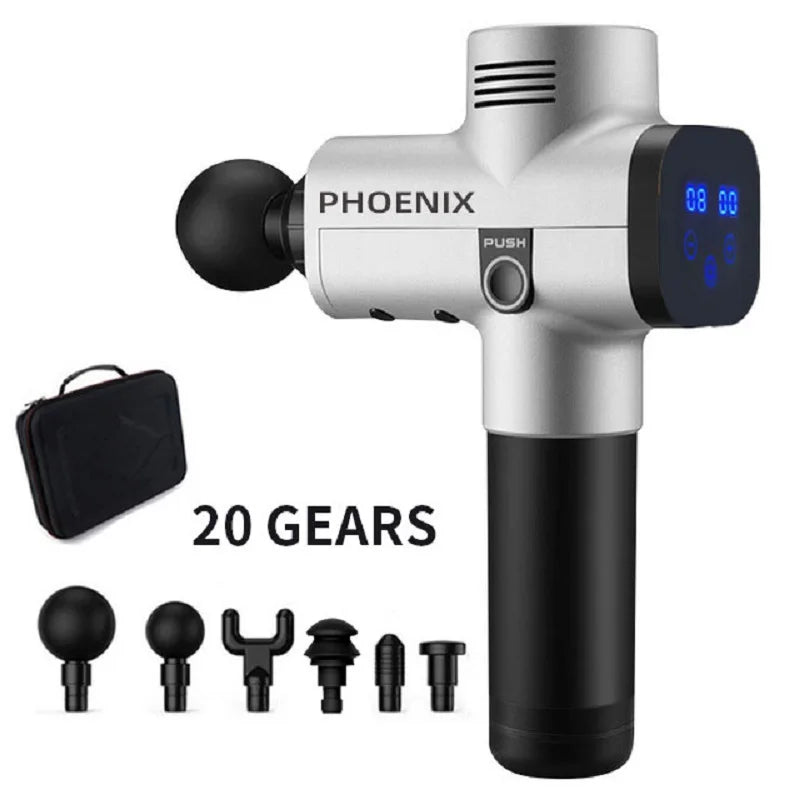 Phoenix A2 Massage Gun – Deep Tissue Muscle Relaxation, Handheld Portable Fascia Vibrator with Display