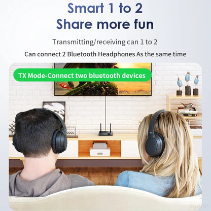 2-in-1 Bluetooth 5.3 Audio Receiver & Transmitter | 3.5mm AUX RCA Wireless Adapter for TV, Car, PC, Headphones