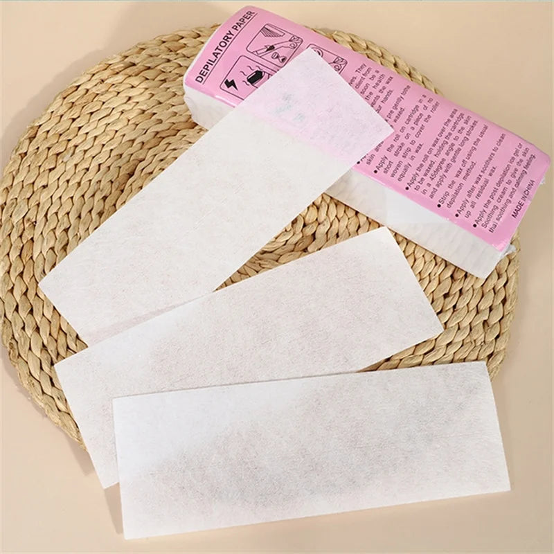 High-Quality Nonwoven Wax Strips Roll – 50m/100m Hair Removal Wax Paper for Body Epilator