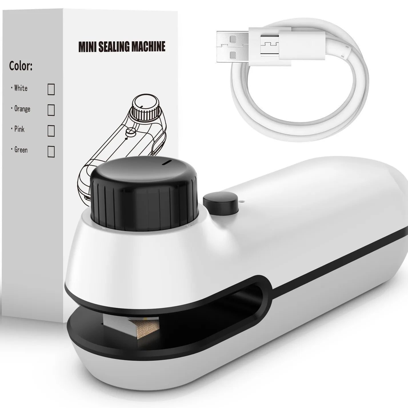 Portable USB Rechargeable Heat Sealer: Mini Bag Sealer for Easily Sealing Snacks Plastic Bags - Convenient Packaging Solution