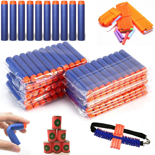 100/50PCS 7.2cm Foam Refill Darts for Nerf N-Strike Elite Blasters – Soft Bullet Toy Gun Accessories for Kids
