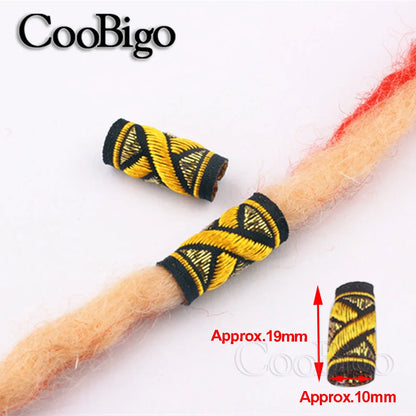 Braid Hair Rings & Tubes — Hip-Hop Dreadlock Beads, Embroidery Fabric Clips, Cuffs & Hair Decor DIY Craft Supplies by CooBigo