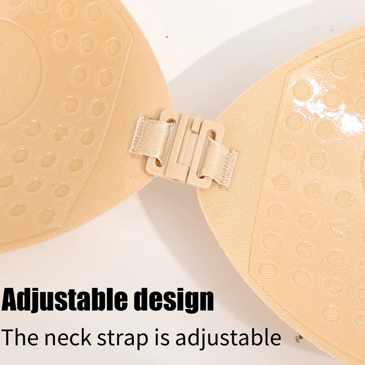 Deep U-Plunge Sticky Bra - Invisible Silicone Push-Up Bra for Backless Wedding Dresses and Low-Cut Outfits