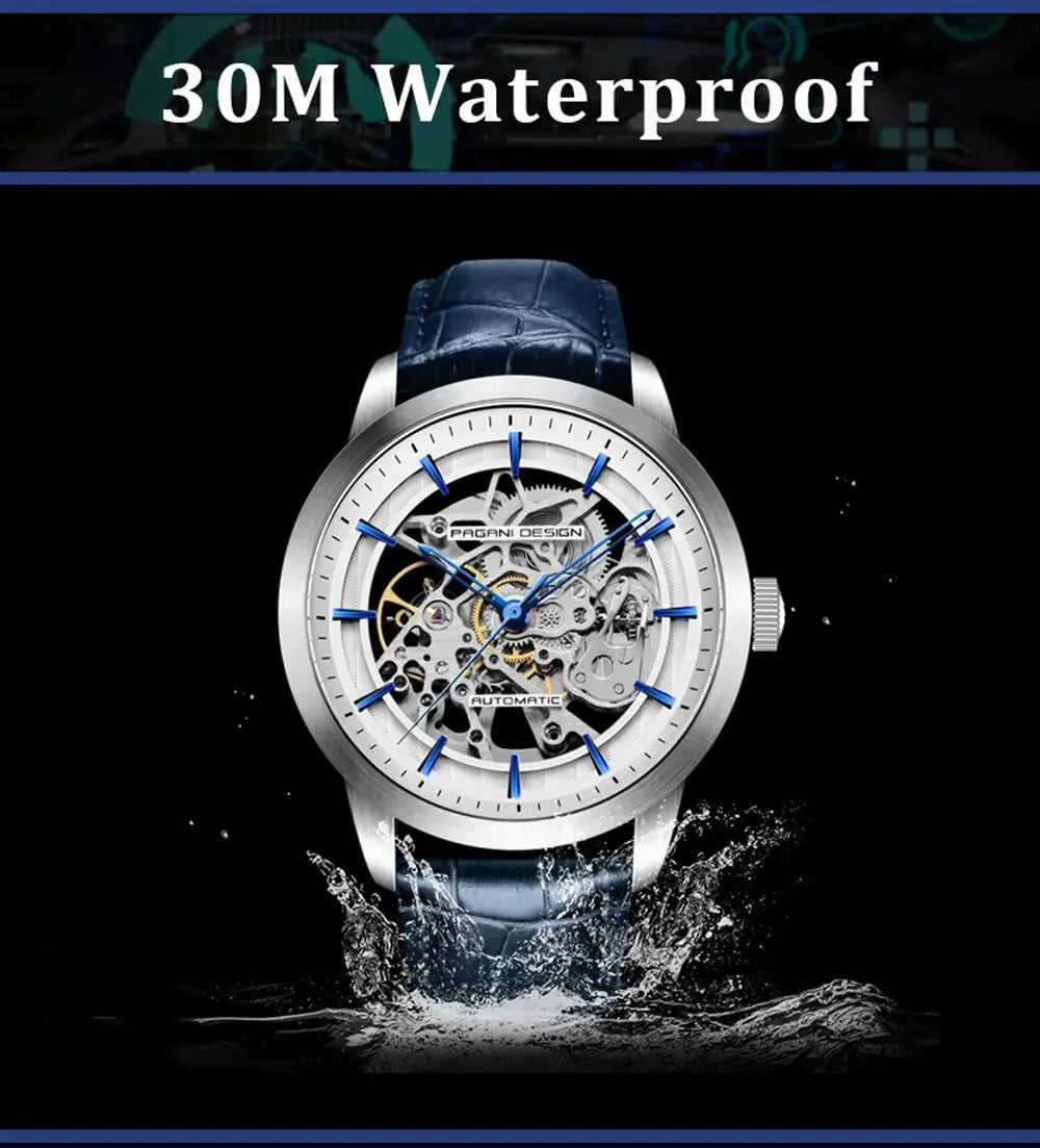 2024 PAGANI DESIGN Men's Luxury Automatic Mechanical Watch – Stainless Steel Waterproof Sports Leather Timepiece