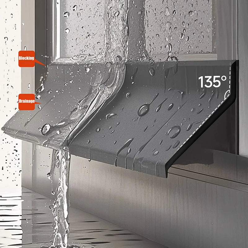 Aluminum Alloy Window Water Blocking Bar – Rain Flashing Board & Waterproof Sealing Strip for Home Windows
