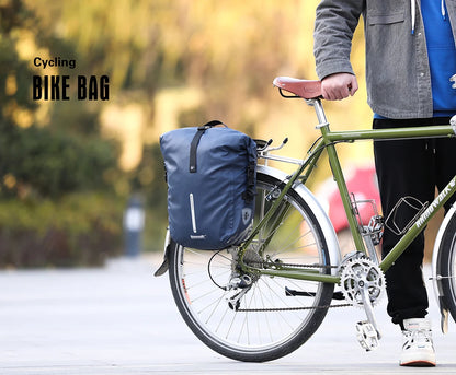 Rhinowalk 20L Bike Pannier Bag — Waterproof Rear Rack Bicycle Shoulder Backpack, Travel & Cycling Accessories