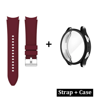 Samsung Galaxy Watch 4/5/6/7 TPU Protective Case - All-Around Cover with Sport Band for Galaxy Watch 6 Classic 43/47mm