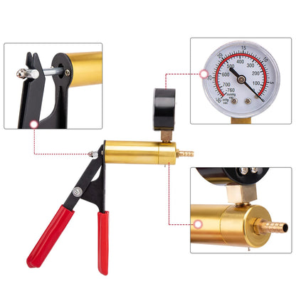 2-in-1 Handheld Vacuum Brake Bleeder Kit with One-Man Brake & Clutch Bleeding System and Protective Case