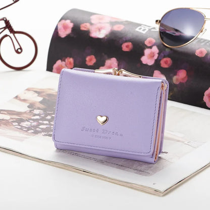 2024 New Women's Purse - Short Korean Mini Folding Metal Wallet with Cute Animal Design for Students