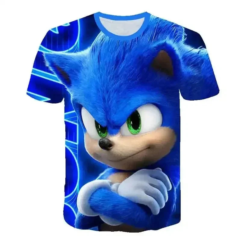 2024 Sonic 3D Kids Hoodie – Cartoon Print Long Sleeve Sweatshirt for Boys & Girls, Spring & Autumn Clothing
