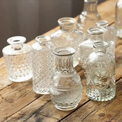 Retro Hydroponic Transparent Glass Vase — INS Style Flower Vase for Desktop, Home, Wedding & Party Decoration