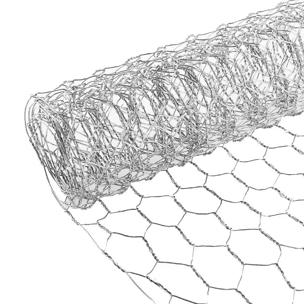 Galvanized Hexagonal Wire Mesh - DIY Chicken & Rabbit Cage Fencing, Craft and Wedding Decoration Mesh