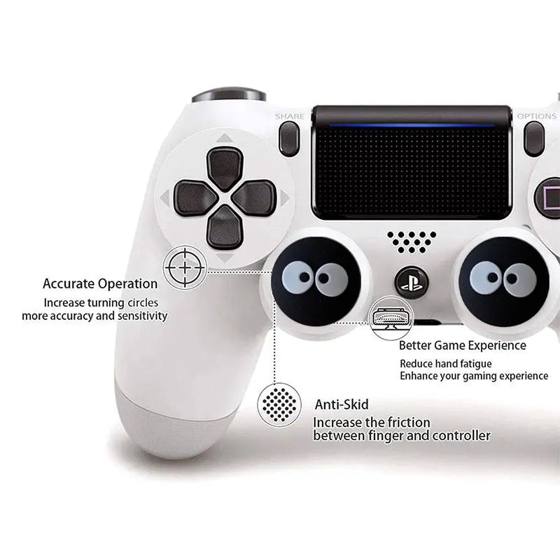 Thumb Stick Grip Caps for PS5, PS4, PS3, Xbox & Switch Pro Controllers – Soft Silicone Joystick Protector Covers