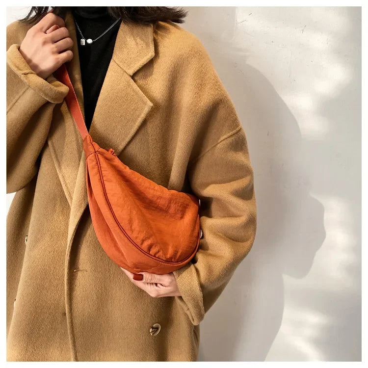 Casual Nylon Hobo Crossbody Bag for Women – Shoulder, Half Moon, Tote Travel Shopper & Purses