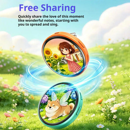 Anime Digital Badge - HD Touchscreen Photo & Video Display Pin for Cosplay, Parties & Fandoms