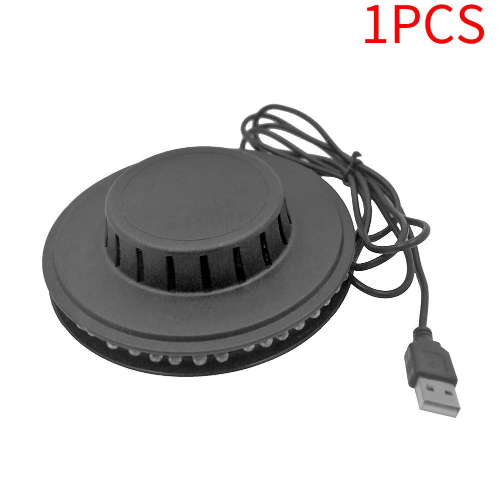 Sound Activated RGB Disco Light - USB Rotating LED Party Stage Light with Music Sync