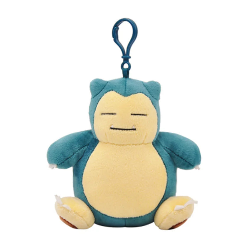 Pokemon Plush Cartoon Keychain Toys – Pikachu, Charmander, Psyduck, Squirtle, Snorlax Anime Figures, Kids Toy Xmas Gift