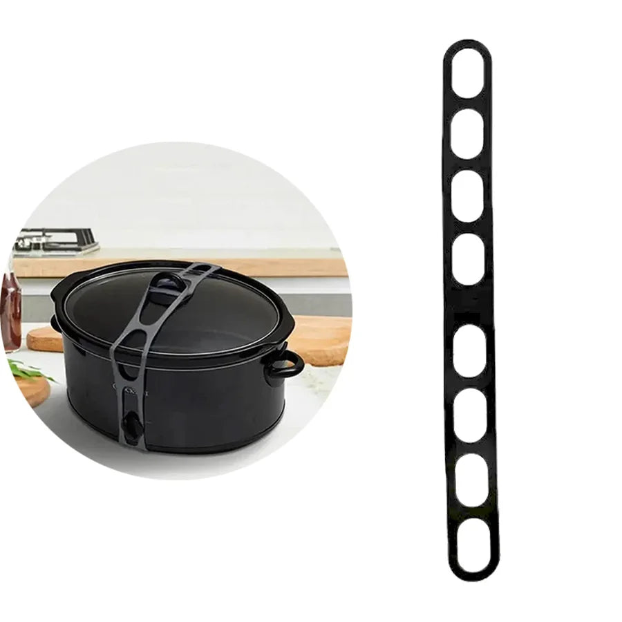 54cm Reusable Silicone Lid Strap – Universal Elastic Pot Lid Holder Band for Lunch Box & Outdoor Tableware Organization Tool