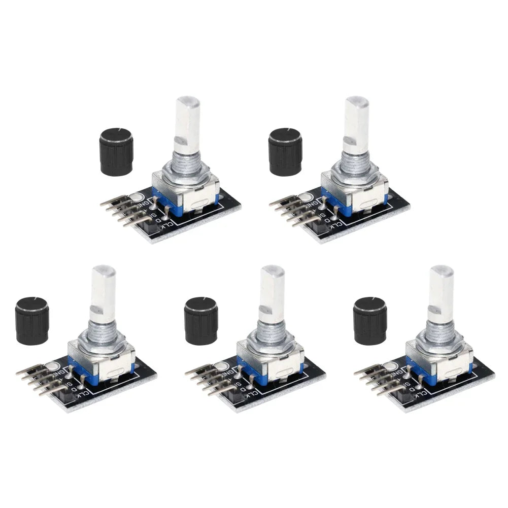 1-8PCS KY-040 Rotary Encoder Module - 360° Knob Switch Sensor Development Board for Arduino 5V DIY Projects