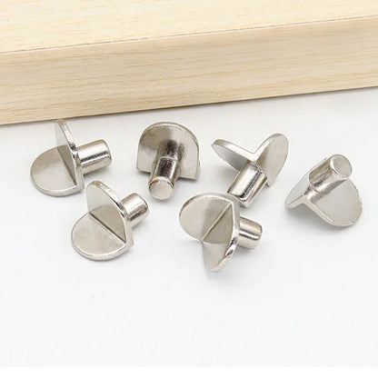 20pcs 5mm L-Shaped Shelf Support Studs – Wooden & Glass Board Brackets for Cabinets and Furniture