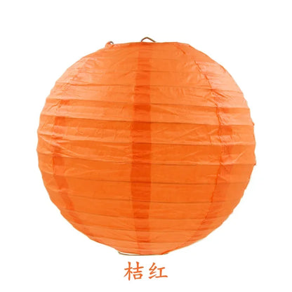 Round Paper Lanterns for Birthday Wedding Party Decor, DIY Hanging Lampion Balls, 4/6/8/10/12/14/16 Inch Craft Supplies